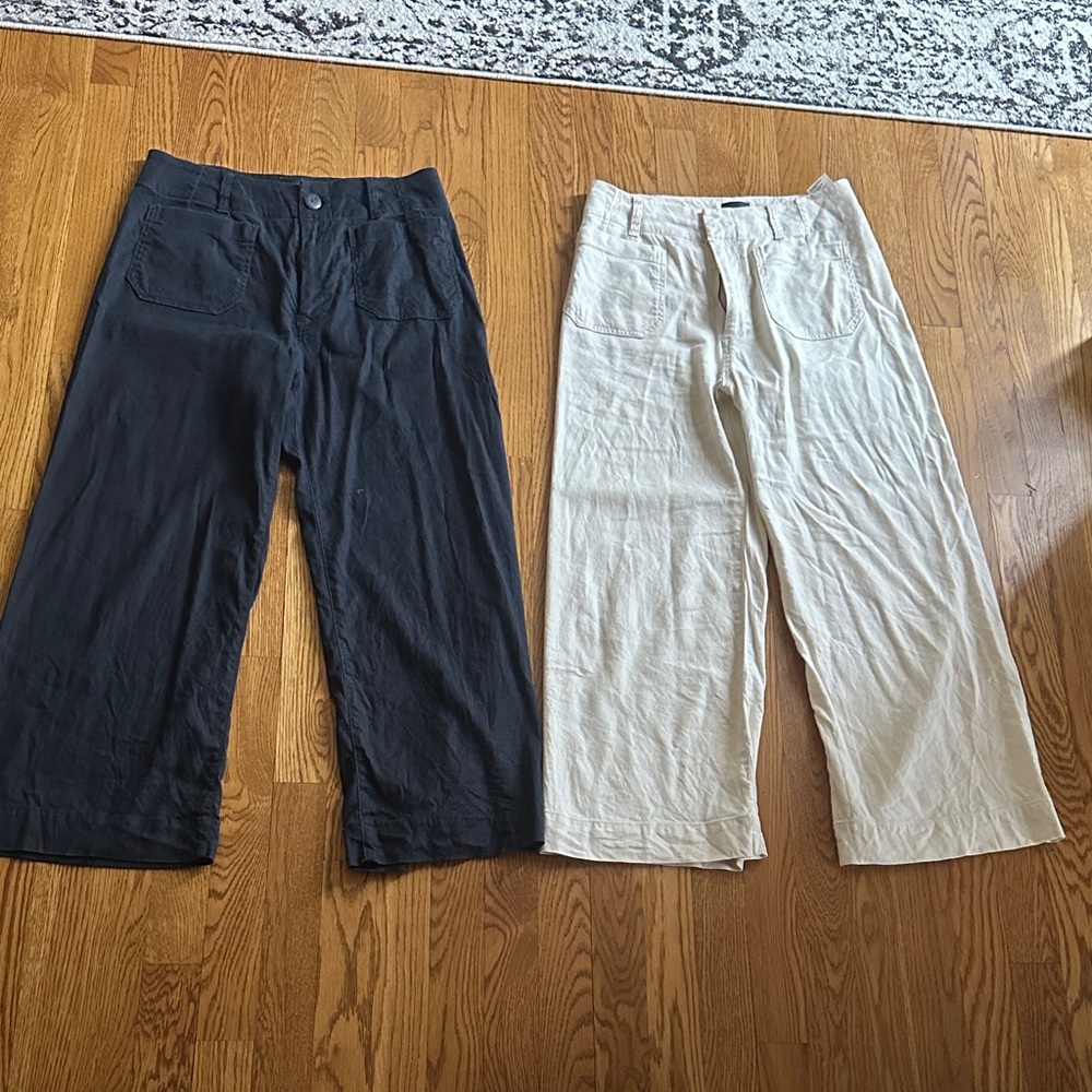 2 pairs of Maeve Linen Colette crops 28